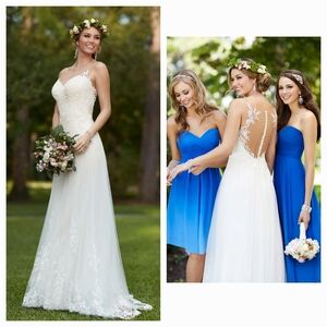 This Stella York wedding dress features the art of illusion lace,